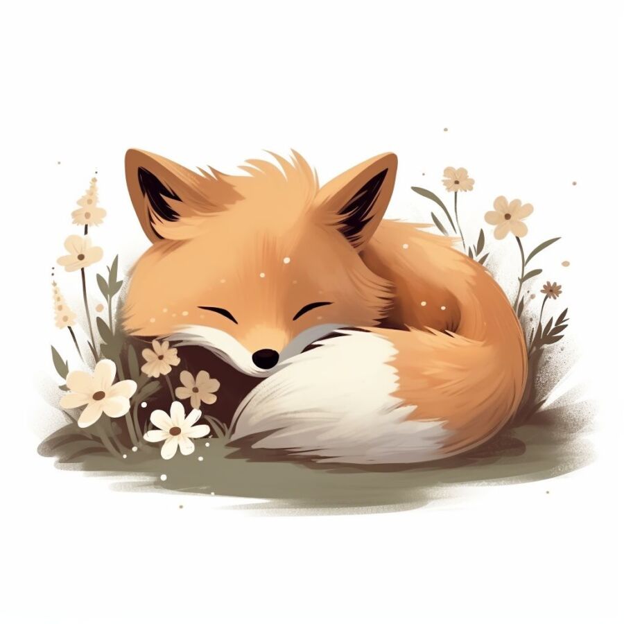 renard dans le jardin