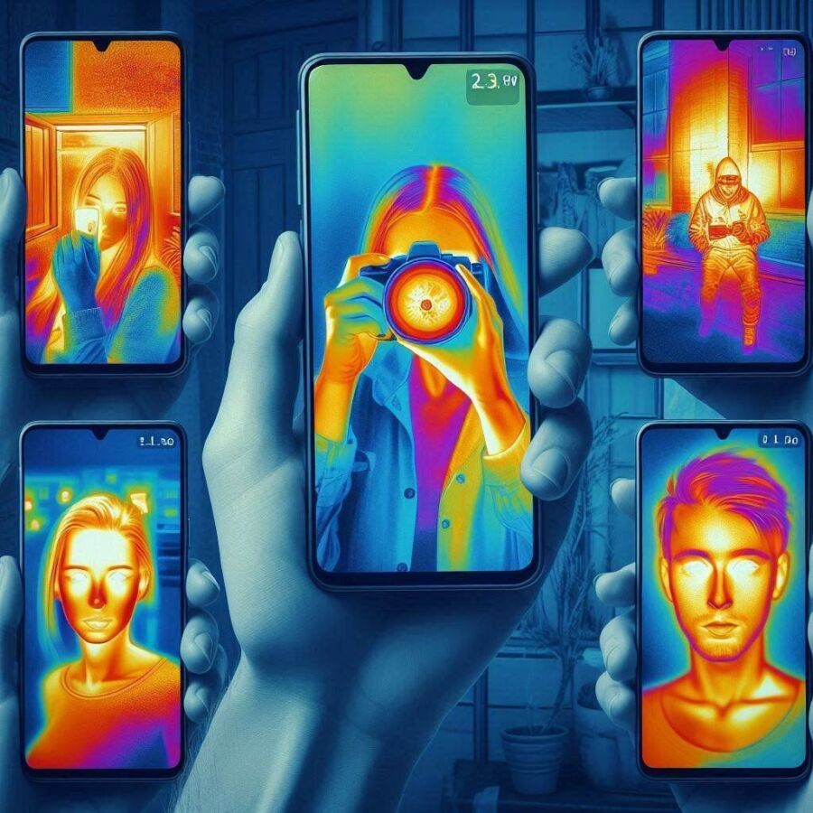 Smartphone avec caméra thermique