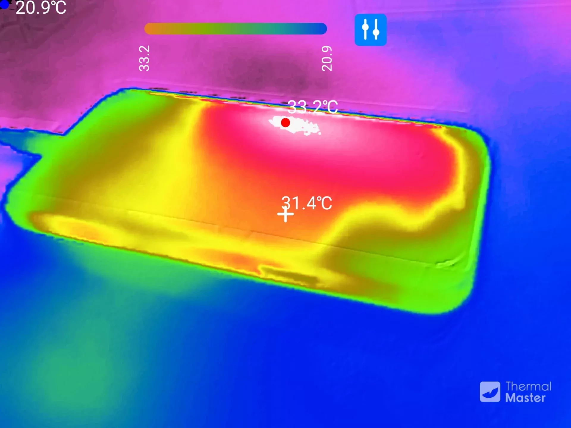 Utilisation application caméra thermique
