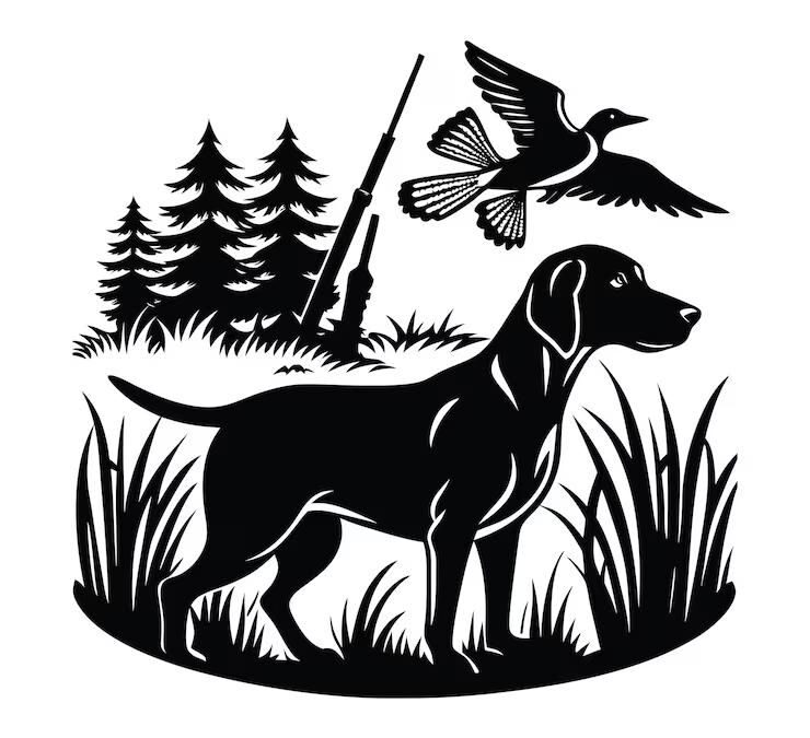 Chien de chasse noir et blanc : Élégance et performance