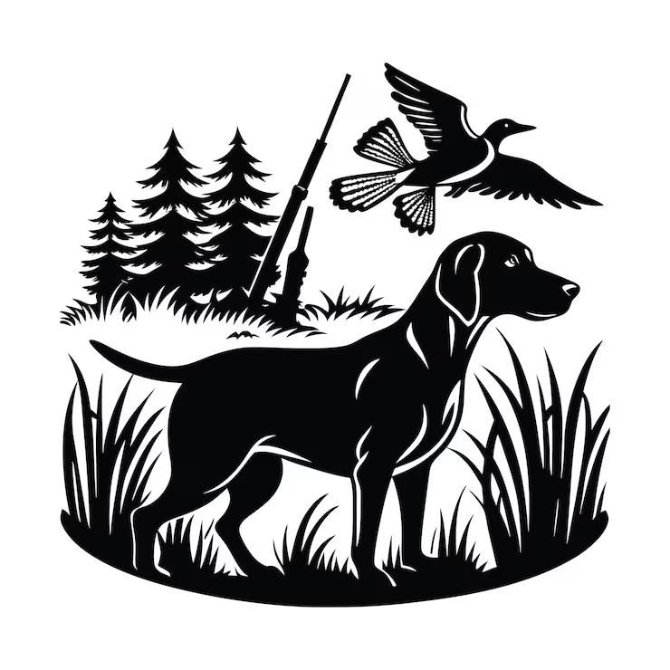 Chien de chasse noir et blanc : Élégance et performance