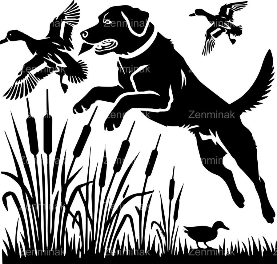 Chien de chasse élégant